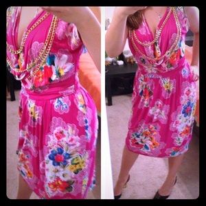 NWOT Stunning Cavalli dress gold chains, Italy